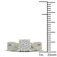 3 4CT TDW Diamond 10k Set za mladenke žutog zlata