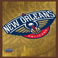 Novi Orleanski pelikani - zidni plakat s logotipom, 22.375 34