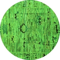Moderni tepisi za sobe okruglog oblika s apstraktnim uzorkom u zelenoj boji, 3' okrugli