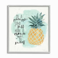 Stupell Industries biti tipografija ilustracije ananasa u obliku zidne umjetnosti Jo Moulton
