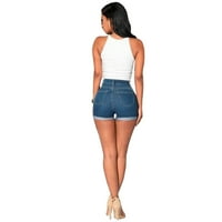 Ženske Ležerne ljetne traper kratke hlače od rastezljivog trapera srednjeg struka