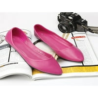Modne ženske natikače elegantne ravne cipele bez zatvaranja večernje Ležerne lagane udobne cipele 8,5 ružičaste crvene