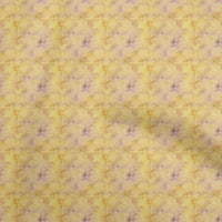 + pamučni poplin u žutoj boji, tkanina u azijskom stilu-kravate i boje-lišće, Šivaći zanati, otisci na tkanini širine dvorišta