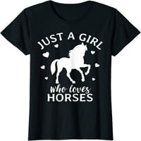 Samo djevojka koja voli konje, jahač, konjska djevojka, majica za jahanje