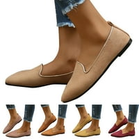 ; / Ženske platnene cipele Ležerne modne cjelogodišnje ženske Ležerne ravne cipele sa šiljastim nožnim prstima lagane natikače žuta
