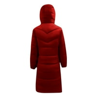 Ženska pamučna jakna srednje duljine, pripijeni topli zimski kaput