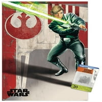Ratovi zvijezda: Povratak Jedija - Lukeov zidni plakat s gumbima, 14.725 22.375