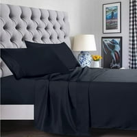 Set za krevet - posteljina s brušenom mikrofibrom - plahte za posteljinu i jastučnice - duboki džepovi - lako fit - prozračni i hladni