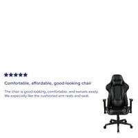 Gaming stolica izbor ergonomska računalno Podesiva okretna stolica s naslonom od sive kože.