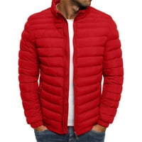 zimske jakne za muškarce, kaput dugih rukava, jednobojna jakna, jakna s pamučnom podstavom, modna jakna s pamučnom podstavom, topla