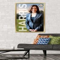 Kamala Harris-potpredsjednica Zidni plakat 24.25 35.75.75 verzija u zlatnom okviru