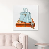 Wynwood Studio Fashion and Glam Wall Art Canvas Otisci za torbe 'My Collection I' - plava, narančasta
