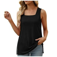Ženske bluze ženska ležerna Majica Bez rukava s prugastim printom ženska ležerna Majica Ženski top u crnoj boji