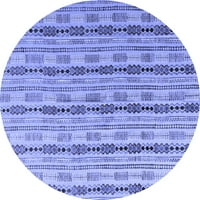 Moderni tepisi za sobe okruglog presjeka u apstraktnoj plavoj boji, 3' okrugli