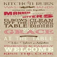 Ispis postera pravila kuhinje Stephanie Marrott