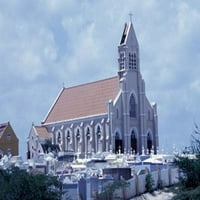Crkva u Jan Cocku, Curacao, Karibi tiskanje plakata Michelle Zapadmoreland