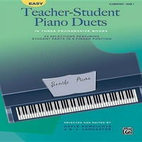 Jednostavni klavirski dueti učitelja i učenika u tri progresivne knjige, 1. dio: odabiri sa strankama učenika u položaju 5 prstiju