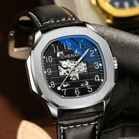Muški automatski mehanički sat Tourbillon modni poslovni sat Muški kožni Vodootporni fluorescentni ručni sat