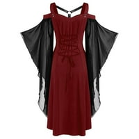 Ženska labava Mini haljina s rukavom od tri četvrtine s printom ljetna haljina za Noć vještica _ prekrasna vintage retro odijela