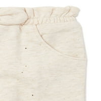 Jednobojne frotirne hlače za djevojčice u veličinama 0,3-24 m