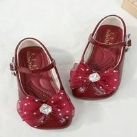 Cipele s ravnim potplatom; udobne cipele s ravnim potplatom za djevojčice; dječje prozračne cipele s princezom u crvenoj boji 11,5