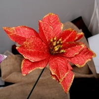 Božićni cvijet neće uvenuti realistični svijetli ukrasni ručno izrađeni plastični umjetni cvijet za dom