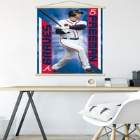 Atlanta Braves - drveni magnetski uokvireni zidni poster Freddieja Freemana, 22.375 34