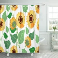 Jesensko polje suncokreta s cvjetnim motivima nadahnuto kolekcijom a-list, Vodootporni set zavjesa za tuširanje u kupaonici