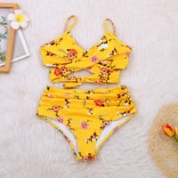 Ženski bikini s printom dvodijelni zavoj kupaći kostim set odjeće za plažu Ženski kupaći kostim Ženski kupaći kostim