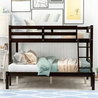 Aukfa drveni dvostruki kreveti na kat za djecu i tweens-smeđe boje