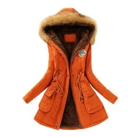 Ženske jakne, ležerni ženski topli zadebljani kaput, topli modni zimski kaput s kapuljačom s kapuljačom, jakna, gornja odjeća
