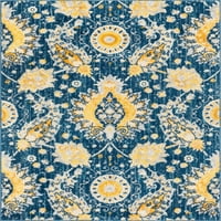 Dobro tkani mistični pepeo Vintage cvjetni orijentalni plavi 3'11 5'3 prostirka za prostor za sjedenje
