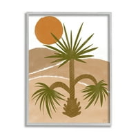 Stupell Insriješi Tropska pustinjska palma toplo podebljano sunčano kanjon, 30, dizajn breza i tinte