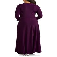 Ženska haljina s dugim rukavima veličine plus veličine