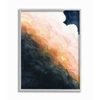 Stupell Industries Storm Cloud Apstraction na Sunset Akvarelu uokvirenom zidnom umjetničkom dizajnu od strane Grace Popp, 11 14