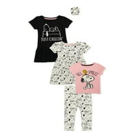 Snoopy Baby and Toddler djevojke haljine, tinejdžer i tajice, 5-komadića MI i utakmice za odjeću, mjeseci-5T