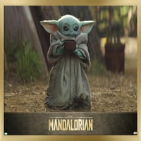 Zidni plakat Ratovi zvijezda: Mandalorijanac-dijete s juhom, 14.725 22.375