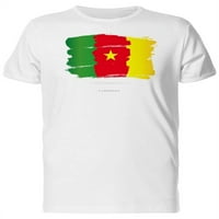 Muška majica s akvarelnom zastavom Kameruna u grunge stilu-slika od About, About