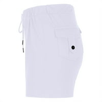 Ženske hlače Ležerne ljetne ženske tajice za vježbanje s elastičnim strukom i džepom na kopčanje, široke kratke hlače za vježbanje