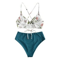 bikini s cvjetnim printom u donjem rublju, setovi odjeće za plažu za dvije žene, dvodijelni kupaći kostim plus set tankini kupaćih