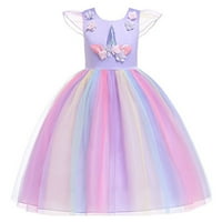 Jednorog haljina za djevojčice, kostim jednoroga, svečana haljina za princezu, duga vjenčanica za djevojčice od 3 godine