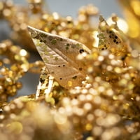 Umjetni sjajni zlatni list bobica na stabljici od 92inča