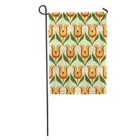 Šareni Retro cvjetni zeleni uzorak 1960-ih apstraktni osnovni lanac 1970-ih Vrtna Zastava Ukrasna Zastava Kućni natpis
