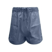 Ženske Ležerne kratke udobne ljetne kratke hlače s elastičnim pojasom S vezicama i džepovima