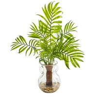 Gotovo prirodna mini areca palma umjetna biljka u staklenoj vazi