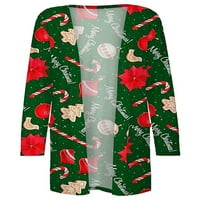 Ženski Božićni kardigan, jakna s printom snježne pahulje, lagana gornja odjeća, labavi Božićni kardigani, ulična figura, u redu?