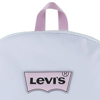 Klasični ruksak s logotipom, ružičasta s bijelom