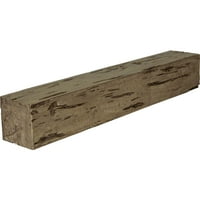 Ekena Millwork 8 H 10 D 48 W Pecky Cypress Fau Wood Kamin Mantel, Premium Mahagoni