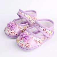 Cipele za djevojčice, cipele za dječji krevetić s cvjetnim lukom s mekim potplatom, neklizajuće dječje cipele, princezine cipele,