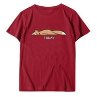 Majica za Dan žena sa smiješnim životinjskim printom ljubavnik, pamučna majica s labavim dekolteom i grafičkim printom, naramenice